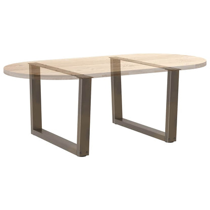 vidaXL Couchtischbeine V-Form 2 Stück Naturstahl 70x(42-43,3) cm Stahl