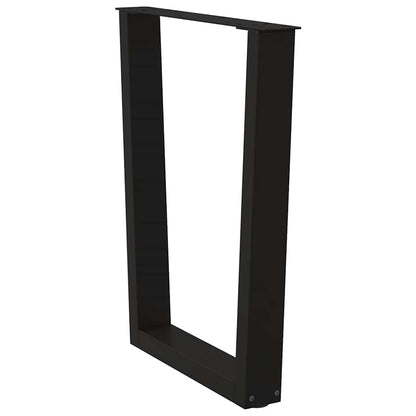 vidaXL Pieds de table à manger en V 2 pcs Noir 60x(72-73,3) cm Acier