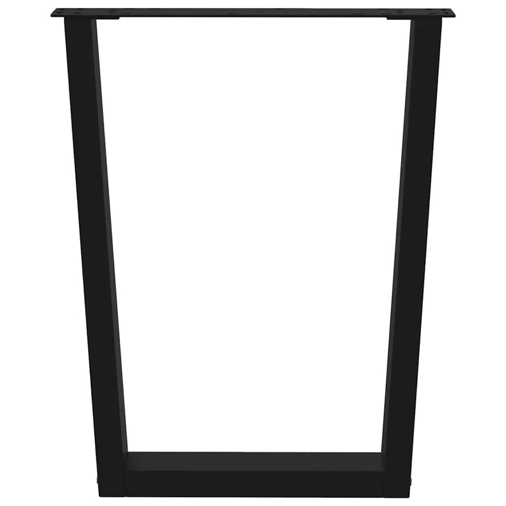 vidaXL Pieds de table à manger en V 2 pcs Noir 60x(72-73,3) cm Acier