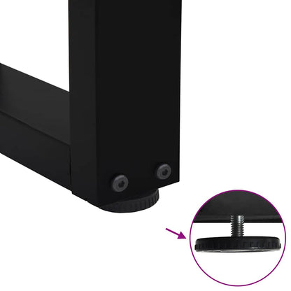 vidaXL Pieds de table à manger en V 2 pcs Noir 60x(72-73,3) cm Acier