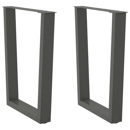 vidaXL Pieds de table à manger en V 2 pcs Anthracite 60x(72-73,3) cm Acier