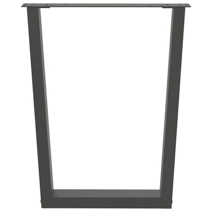 vidaXL Pieds de table à manger en V 2 pcs Anthracite 60x(72-73,3) cm Acier