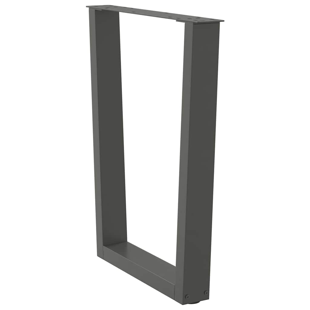 vidaXL Pieds de table à manger en V 2 pcs Anthracite 60x(72-73,3) cm Acier