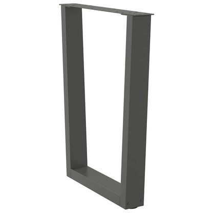 vidaXL Pieds de table à manger en V 2 pcs Anthracite 60x(72-73,3) cm Acier