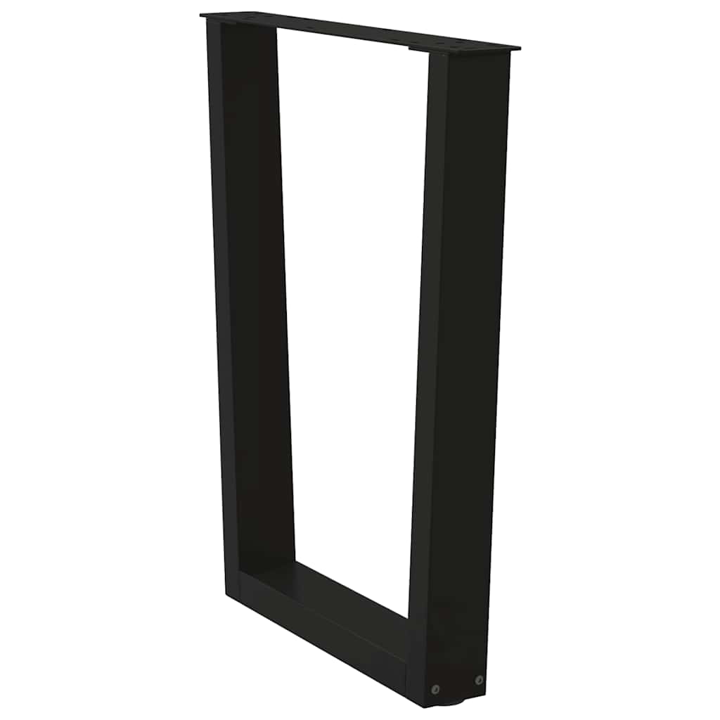 vidaXL Pieds de table à manger en V 2 pcs Noir 70x(72-73,3) cm Acier