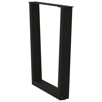vidaXL Pieds de table à manger en V 2 pcs Noir 70x(72-73,3) cm Acier