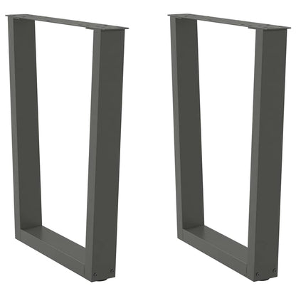 vidaXL Pieds de table à manger en V 2 pcs Anthracite 70x(72-73,3) cm Acier