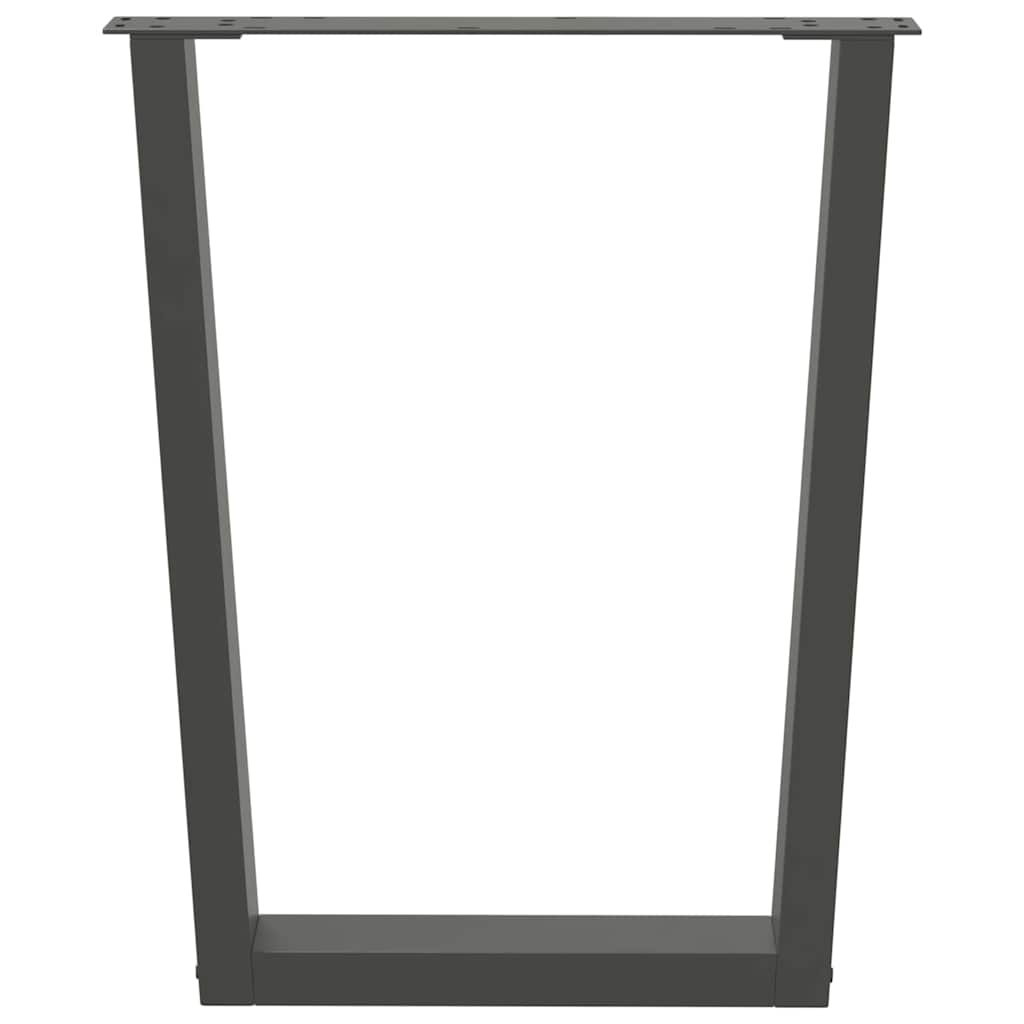 vidaXL Pieds de table à manger en V 2 pcs Anthracite 70x(72-73,3) cm Acier