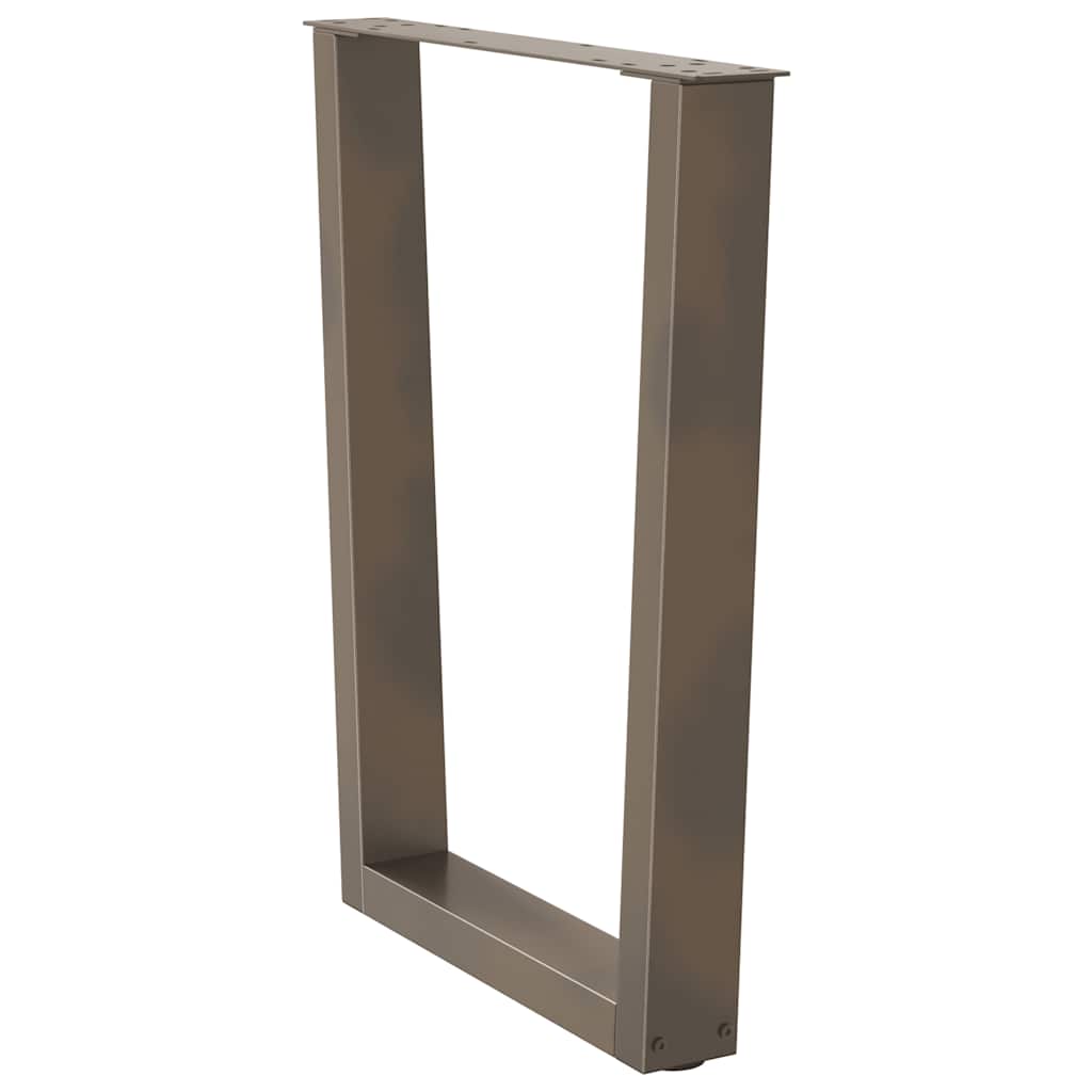 vidaXL Esstisch Beine V-Form 2 Stück Naturstahl 70x(72-73,3) cm Stahl