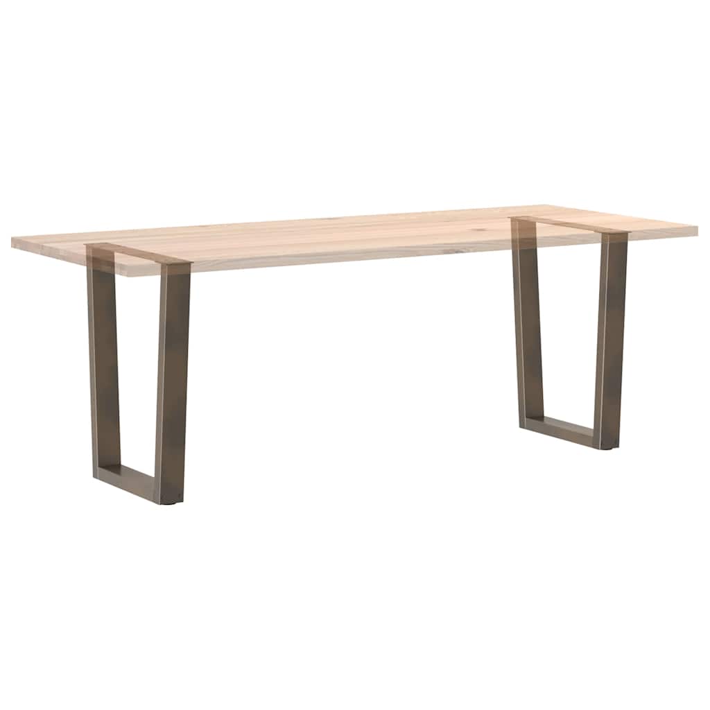 vidaXL Esstisch Beine V-Form 2 Stück Naturstahl 70x(72-73,3) cm Stahl
