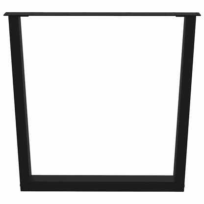 vidaXL Esstischbeine V-Form 2 Stück Schwarz 80x(72-73,3) cm Stahl