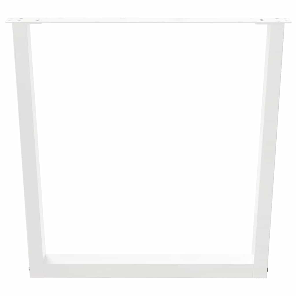 vidaXL Esstisch Beine V-Form 2 Stück Weiß 80x(72-73,3) cm Stahl