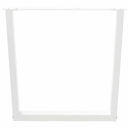 vidaXL Esstisch Beine V-Form 2 Stück Weiß 80x(72-73,3) cm Stahl
