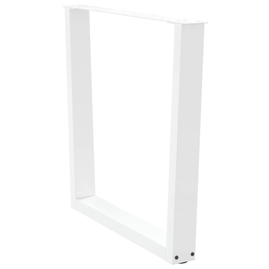 vidaXL Esstisch Beine V-Form 2 Stück Weiß 80x(72-73,3) cm Stahl