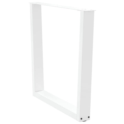 vidaXL Esstisch Beine V-Form 2 Stück Weiß 80x(72-73,3) cm Stahl