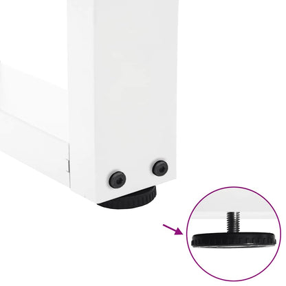 vidaXL Esstisch Beine V-Form 2 Stück Weiß 80x(72-73,3) cm Stahl