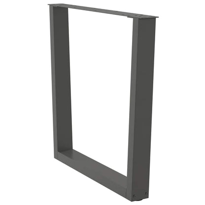 vidaXL Esstisch Beine V-Form 2 Stück Anthrazit 80x(72-73,3) cm Stahl