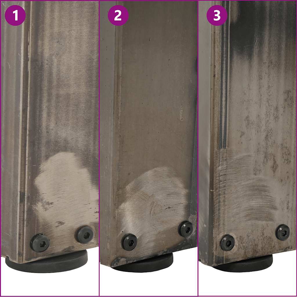 Esstischbeine V-Form 2 Stück Naturstahl 80x(72-73,3) cm Stahl