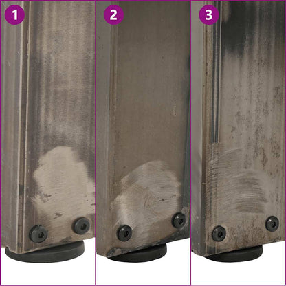 Esstischbeine V-Form 2 Stück Naturstahl 80x(72-73,3) cm Stahl