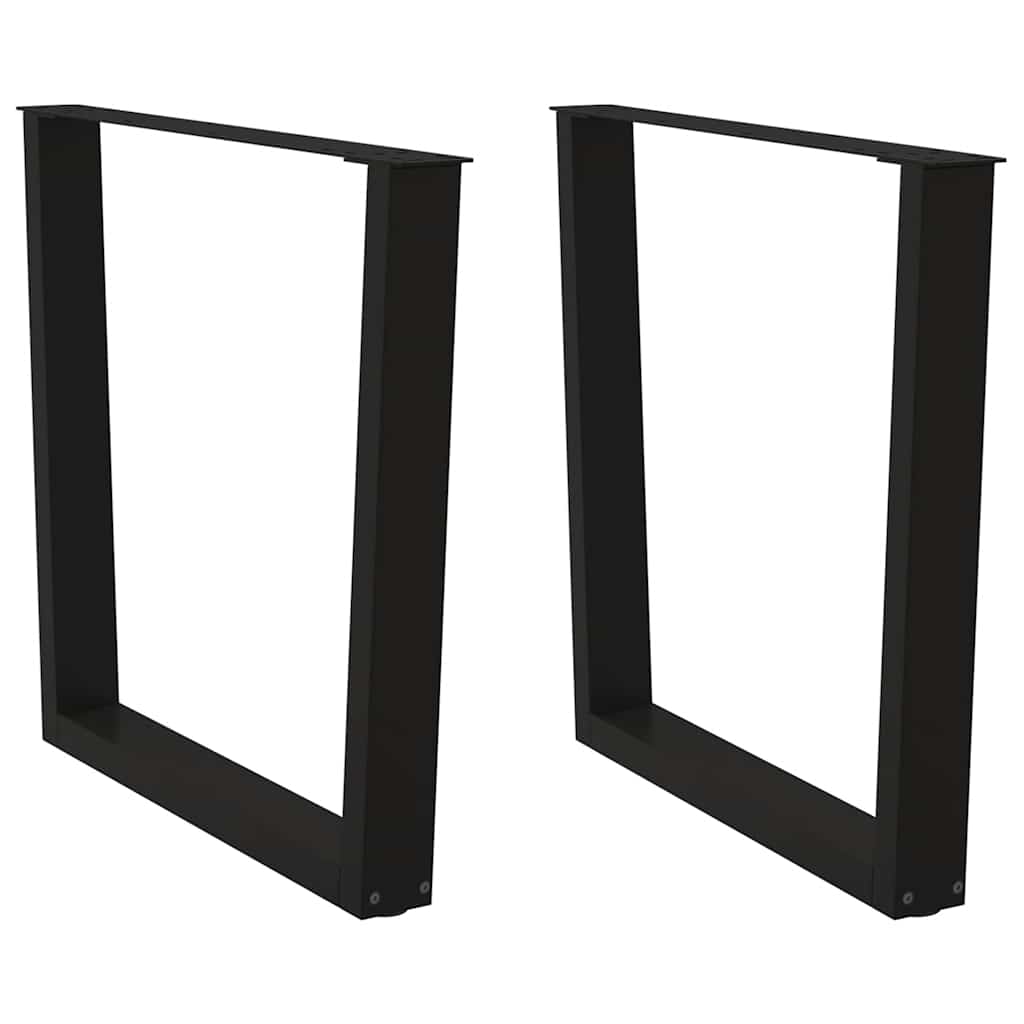 vidaXL Esstisch Beine V-Form 2 Stück Schwarz 90x(72-73,3) cm Stahl