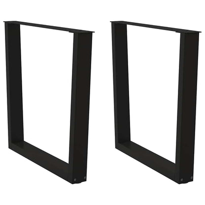 vidaXL Esstisch Beine V-Form 2 Stück Schwarz 90x(72-73,3) cm Stahl