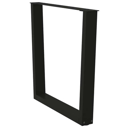 vidaXL Esstisch Beine V-Form 2 Stück Schwarz 90x(72-73,3) cm Stahl