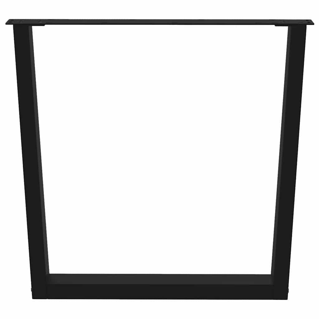 vidaXL Esstisch Beine V-Form 2 Stück Schwarz 90x(72-73,3) cm Stahl