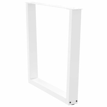vidaXL Esstischbeine V-Form 2 Stück Weiß 90x(72-73,3) cm Stahl