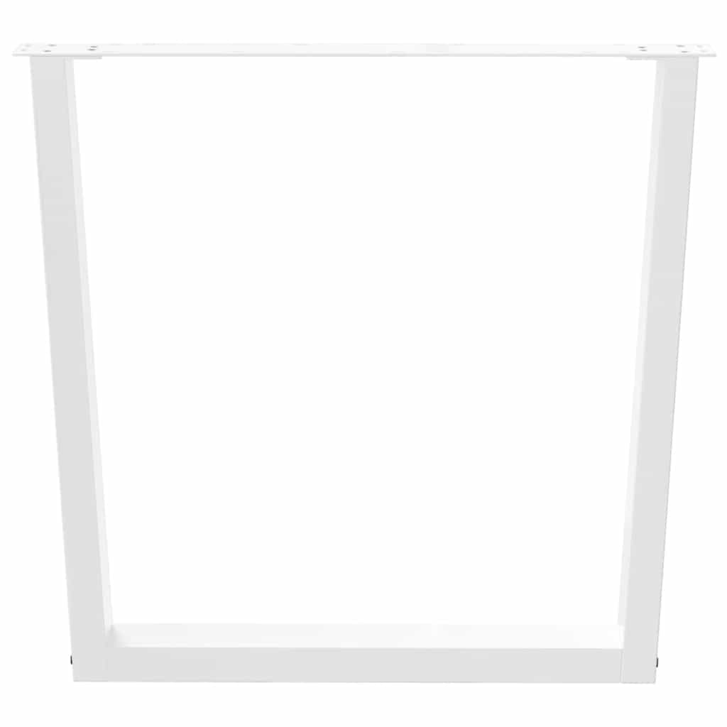 vidaXL Esstischbeine V-Form 2 Stück Weiß 90x(72-73,3) cm Stahl