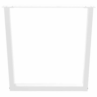 vidaXL Esstischbeine V-Form 2 Stück Weiß 90x(72-73,3) cm Stahl