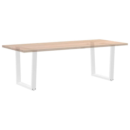 vidaXL Esstischbeine V-Form 2 Stück Weiß 90x(72-73,3) cm Stahl