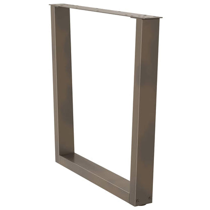 vidaXL Esstisch Beine V-Form 2 Stück Naturstahl 90x(72-73,3) cm Stahl