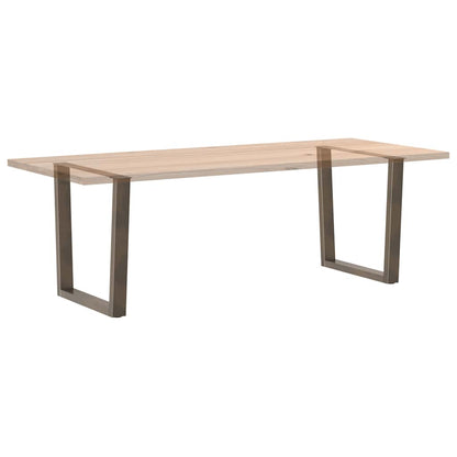 vidaXL Esstisch Beine V-Form 2 Stück Naturstahl 90x(72-73,3) cm Stahl