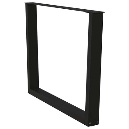 vidaXL Esstisch Beine V-Form 2 Stück Schwarz 100x(72-73,3) cm Stahl