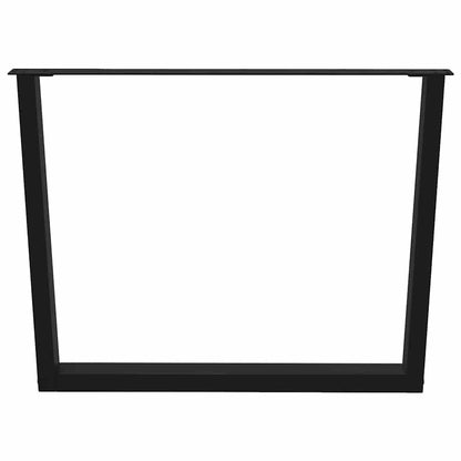 vidaXL Esstisch Beine V-Form 2 Stück Schwarz 100x(72-73,3) cm Stahl