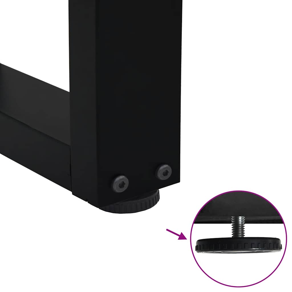 vidaXL Esstisch Beine V-Form 2 Stück Schwarz 100x(72-73,3) cm Stahl