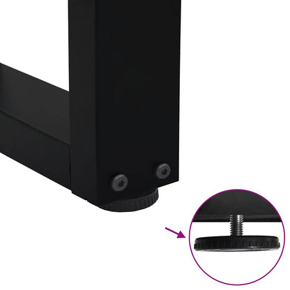 vidaXL Esstisch Beine V-Form 2 Stück Schwarz 100x(72-73,3) cm Stahl