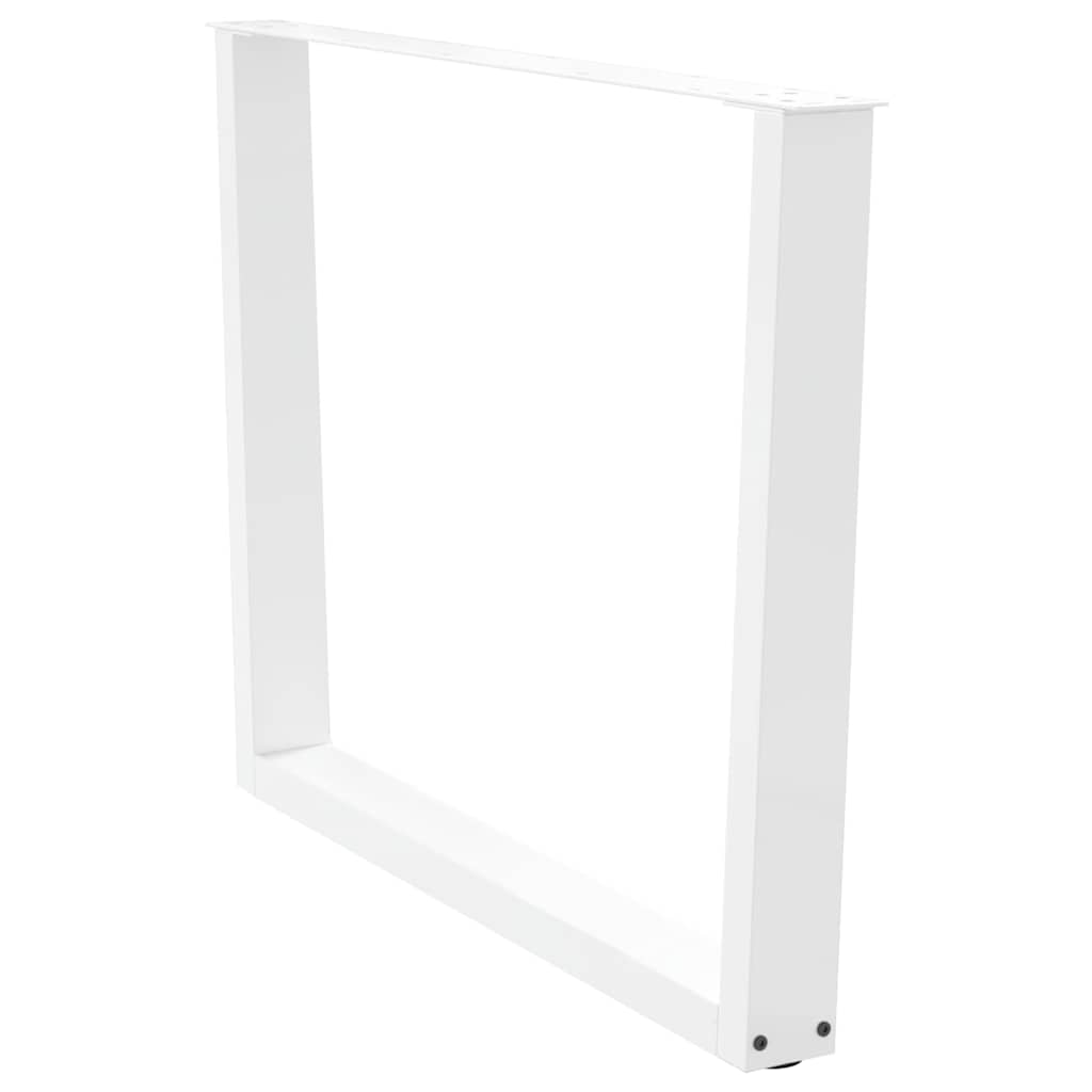 vidaXL Esstischbeine V-Form 2 Stück Weiß 100x(72-73,3) cm Stahl