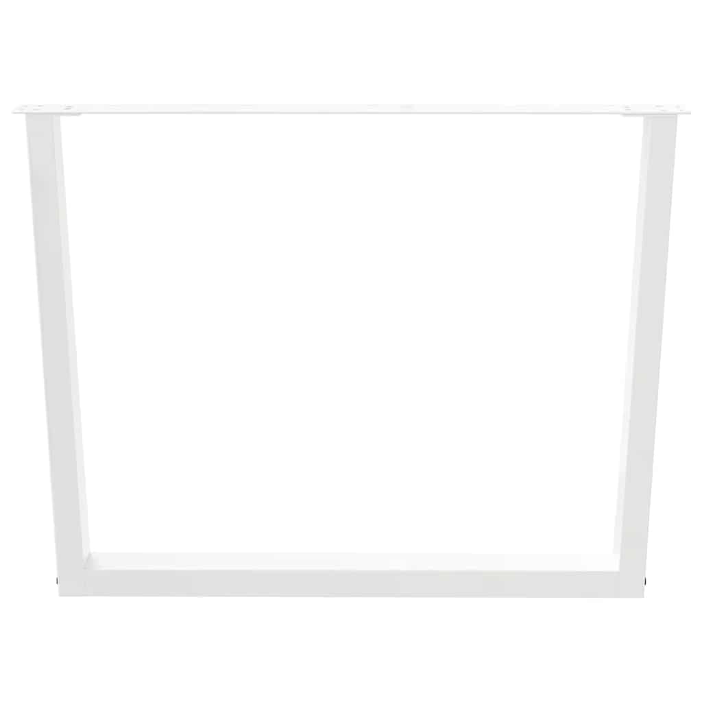 vidaXL Esstischbeine V-Form 2 Stück Weiß 100x(72-73,3) cm Stahl