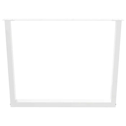 vidaXL Esstischbeine V-Form 2 Stück Weiß 100x(72-73,3) cm Stahl