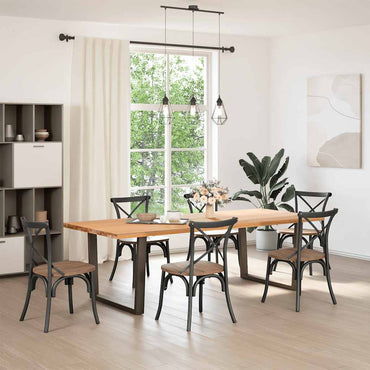vidaXL Esstisch Beine V-Form 2 Stück Anthrazit 100x(72-73,3) cm Stahl