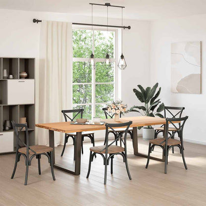 vidaXL Esstisch Beine V-Form 2 Stück Anthrazit 100x(72-73,3) cm Stahl