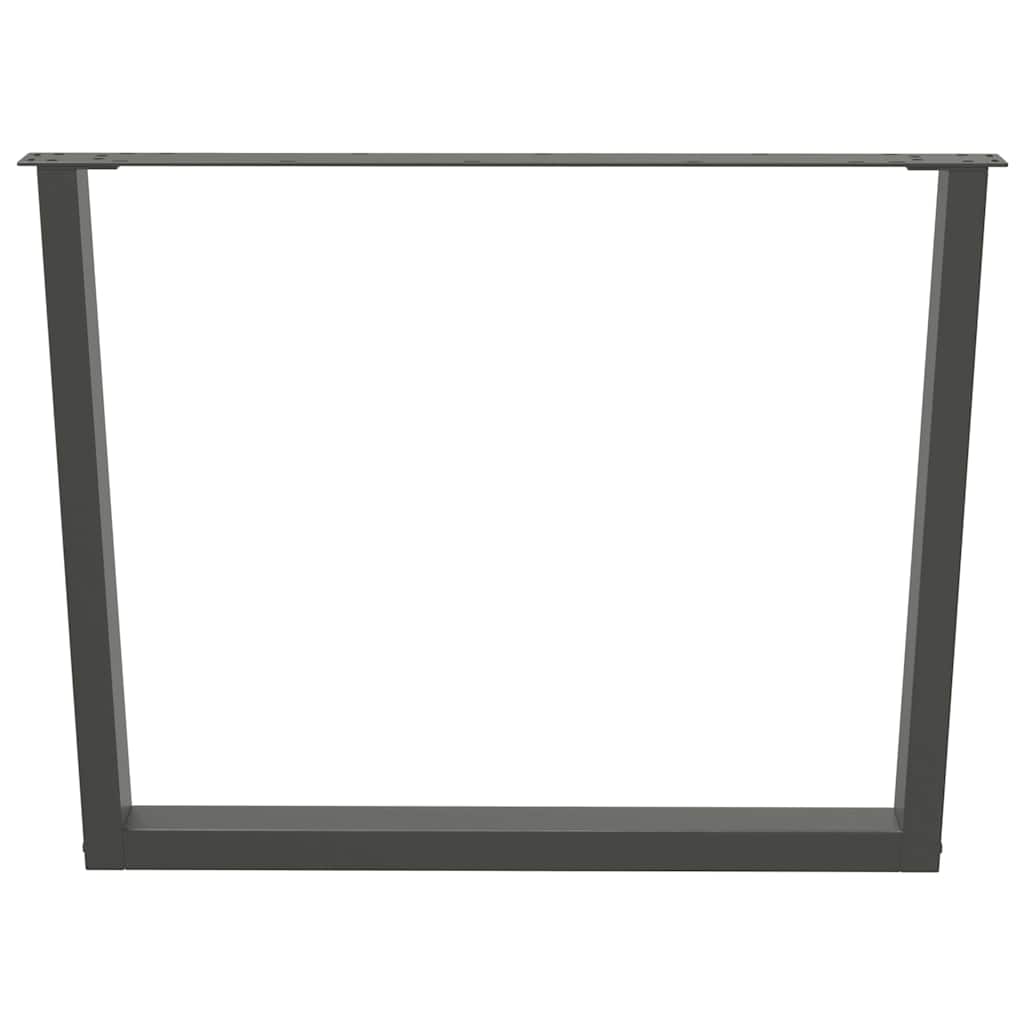 vidaXL Esstisch Beine V-Form 2 Stück Anthrazit 100x(72-73,3) cm Stahl