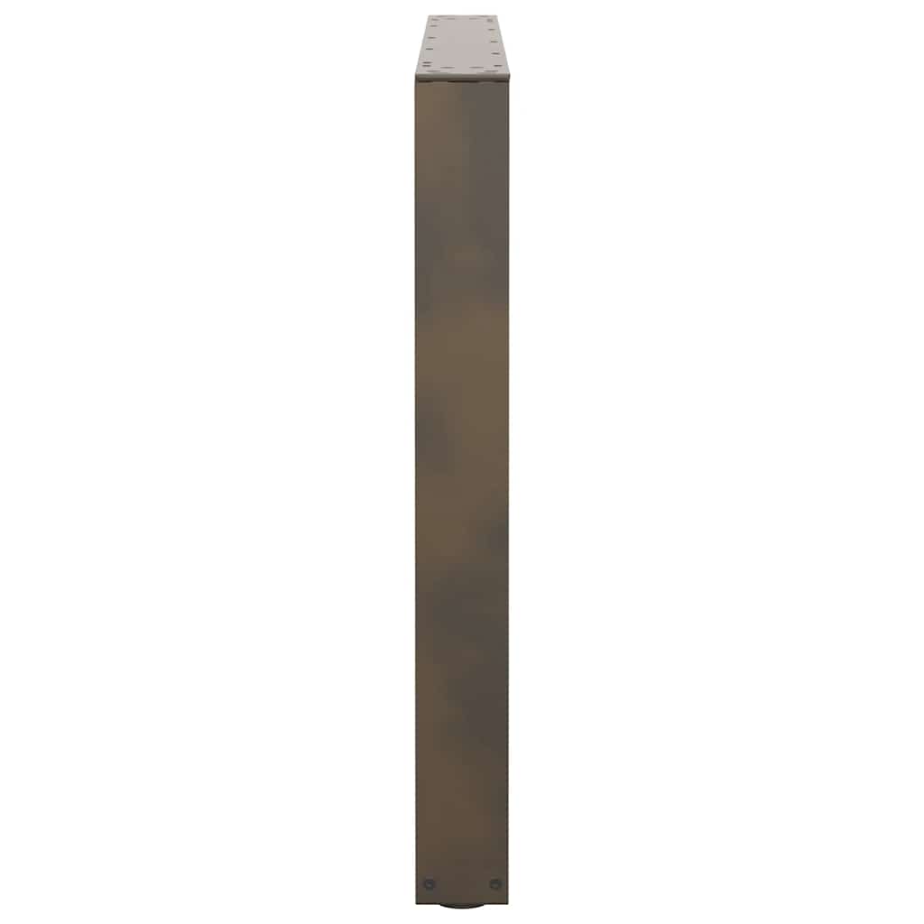 vidaXL Esstischbeine V-Form 2 Stück Naturstahl 100x(72-73,3) cm Stahl