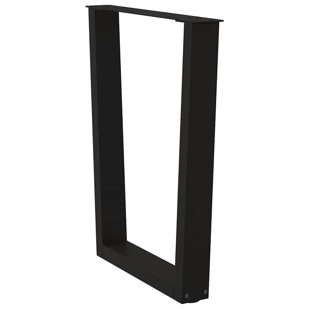 vidaXL Esstisch Beine V-Form 3 Stück Schwarz 70x(72-73,3) cm Stahl