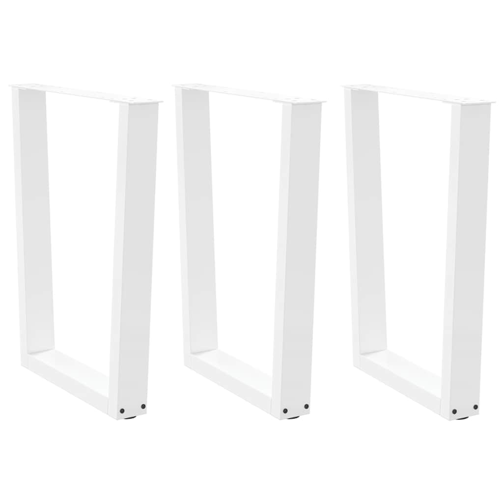 vidaXL Esstisch Beine V-Form 3 Stück Weiß 70x(72-73,3) cm Stahl