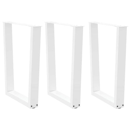 vidaXL Esstisch Beine V-Form 3 Stück Weiß 70x(72-73,3) cm Stahl