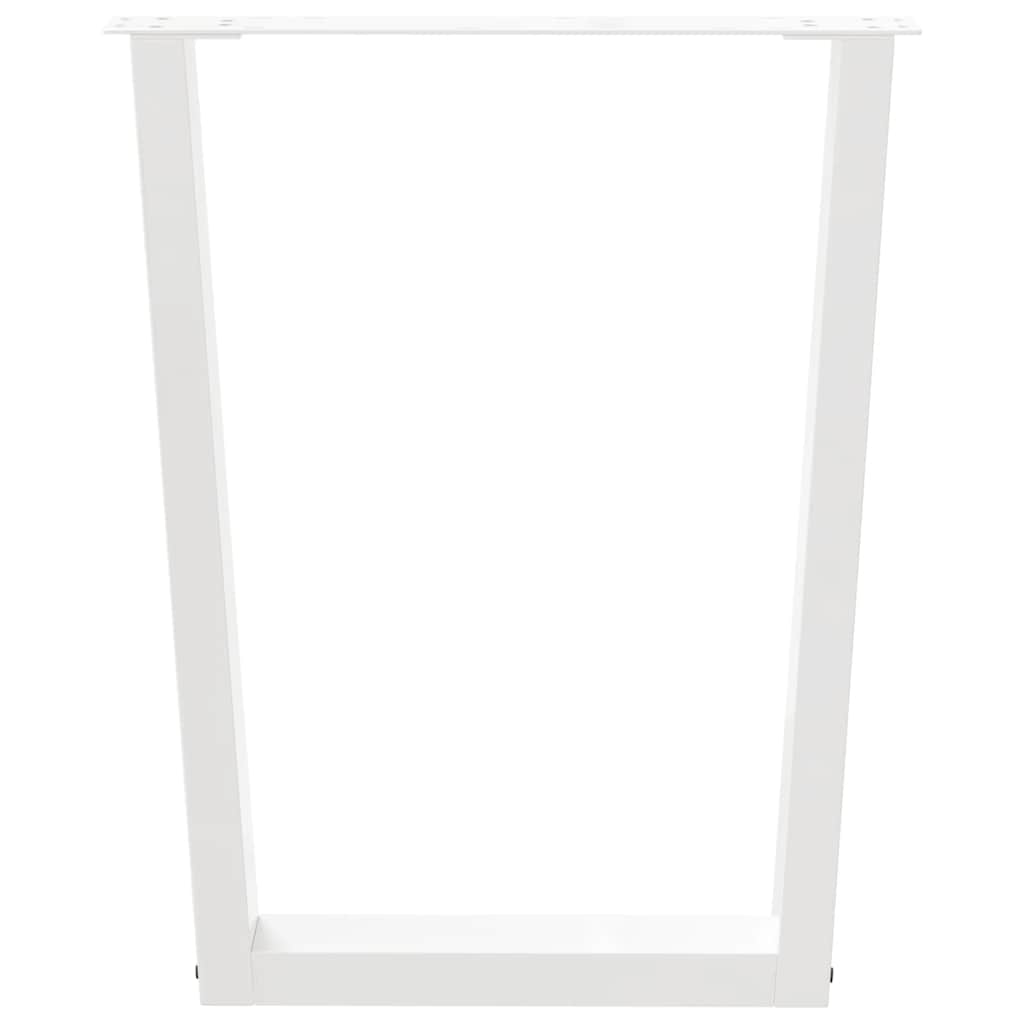 vidaXL Esstisch Beine V-Form 3 Stück Weiß 70x(72-73,3) cm Stahl