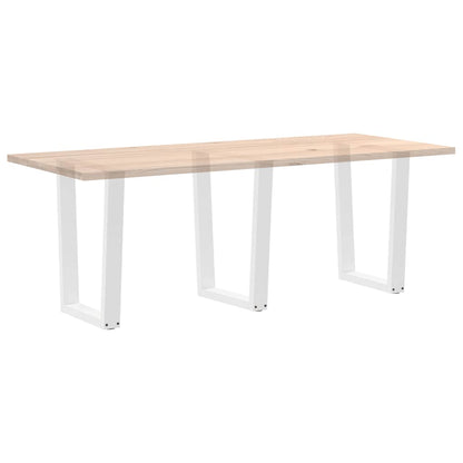 vidaXL Esstisch Beine V-Form 3 Stück Weiß 70x(72-73,3) cm Stahl