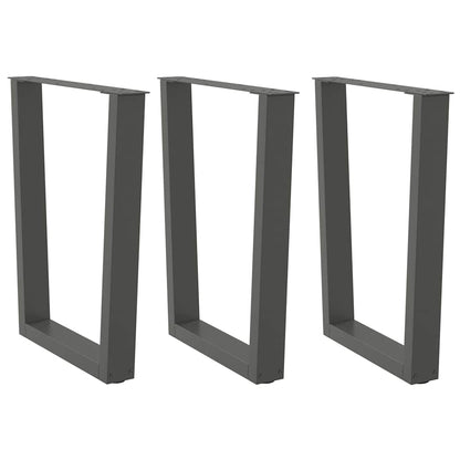 vidaXL Esstisch Beine V-Form 3 Stück Anthrazit 70x(72-73,3) cm Stahl